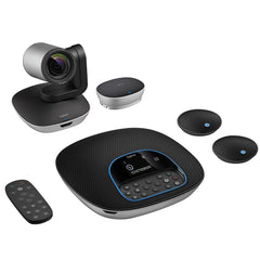 Logitech Group Video Conferencing Bundle with Expansion Mics, HD 1080p Camera, Speakerphone